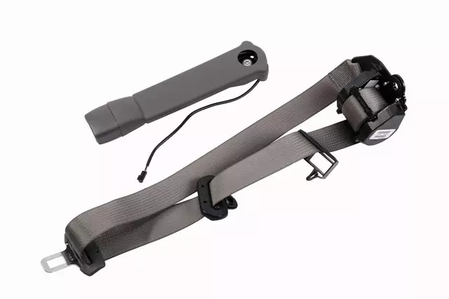 Medium Dark Pewter Driver Seat Belt with Buckle and Retractor