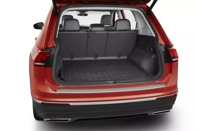 Tapis De Coffre Volkswagen Tiguan - Pour Plancher Variable, Noir, Protection Antidérapante Et Antiliquide