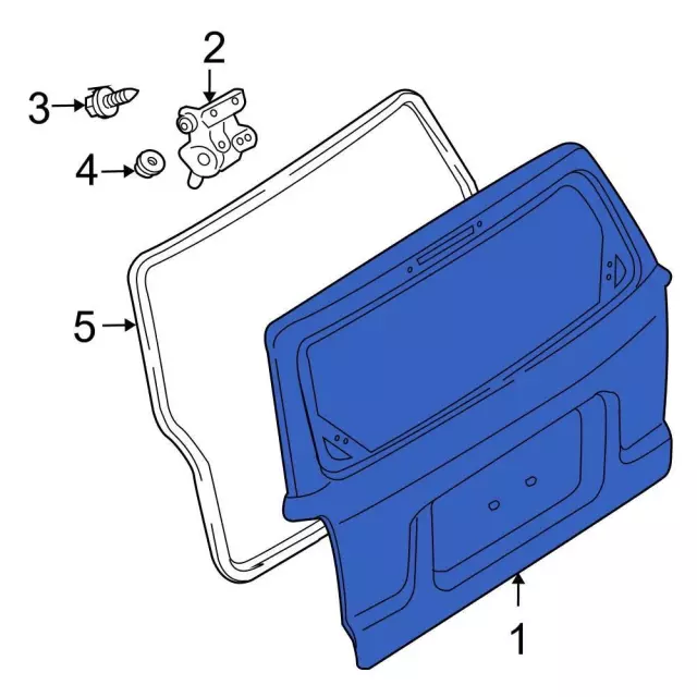 AL8Z-7840010-A - Lift Gate 2008-2012 Ford | Ford Parts Direct