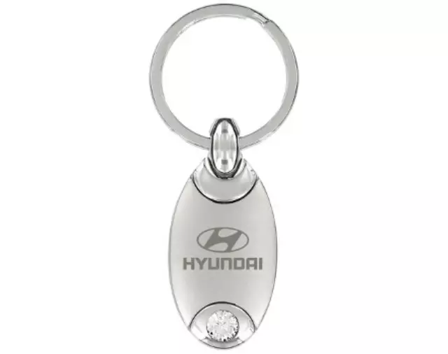 2022-2025 Hyundai - Keychain, Oval Shape With A Crystal