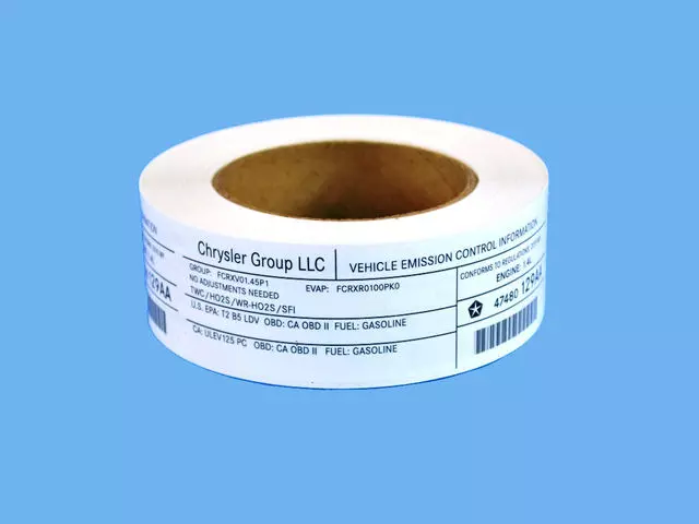 Vehicle Emission Control Information Label