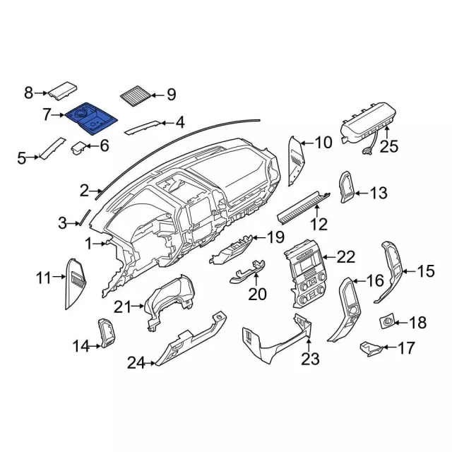 FL3Z-1504338-BK - Storage Compartment - 2015-2019 Ford F-150