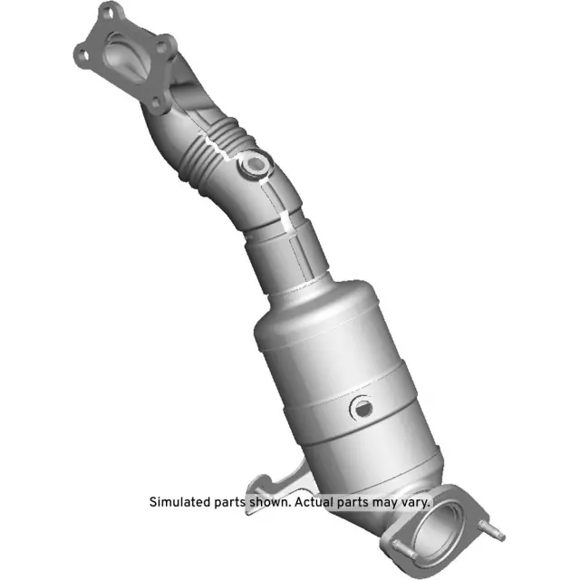 Passenger Side 3-Way Catalytic Converter with Flange, Bushing, Gasket, and Studs