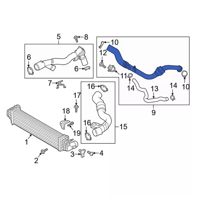 L1MZ-6F072-B - Inter-Cooler Hose 2020-2024 Ford | Ford Parts Direct