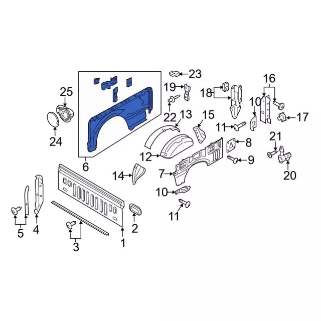 ML3Z-9527840-D - Side Panel - 2021-2025 Ford F-150