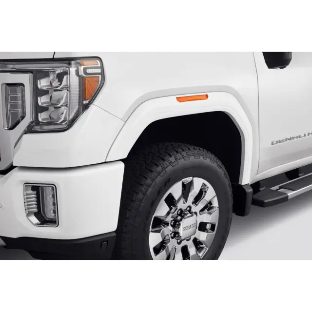 2021-2026 GMC Front and Rear Fender Flare Set in White Frost
