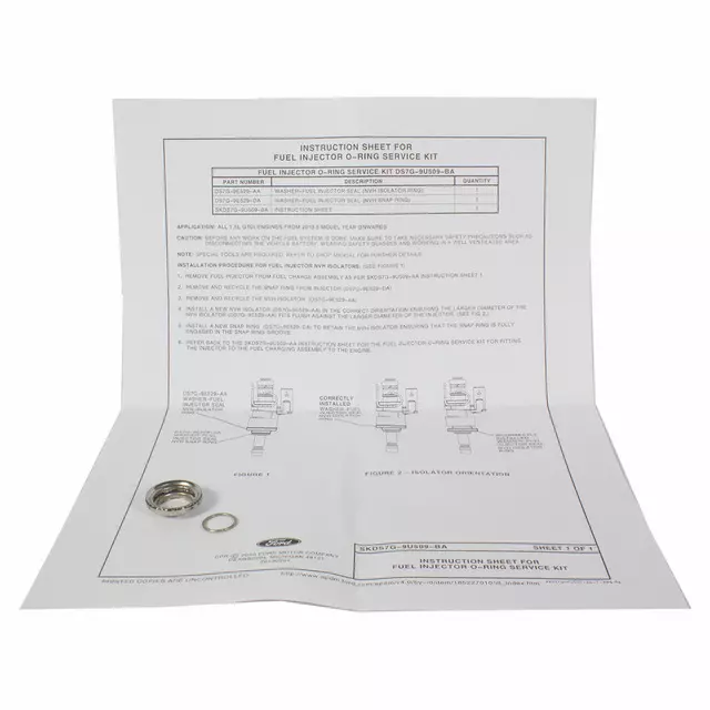 DS7Z9229A - Fuel System: Fuel Injector Seal Kit for Ford: Escape, Fusion Image