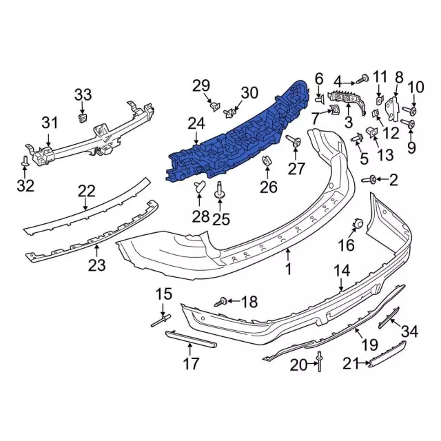 2018-2019 Ford Bumper Impact Absorber JB5Z-17E855-A | OEM Parts Online