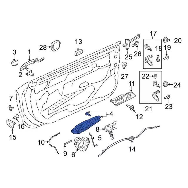 2013-2024 Ford Handle Base es7z5426684z | TascaParts.com
