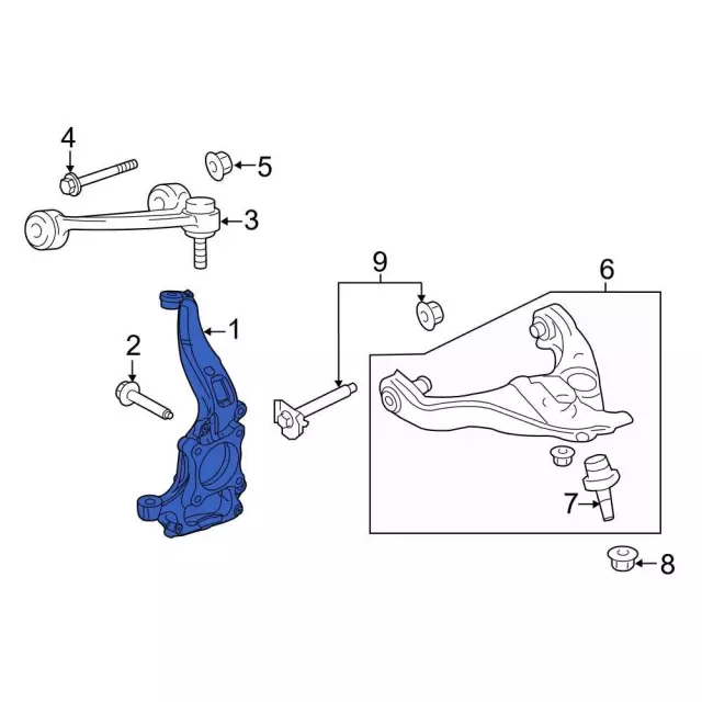 AL3Z-3K186-D - Steering Knuckle Ford Parts Direct