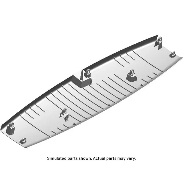 Black Liftgate Upper Center Trim Finish Panel