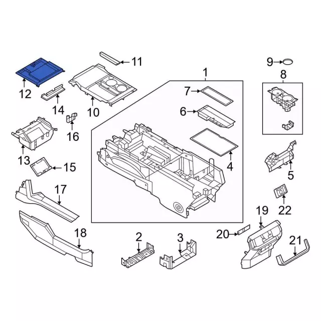 diagram、ブルゾン ML3Z-1504608-AF - Console Trim Panel 2021-2025 Ford | Ford Parts