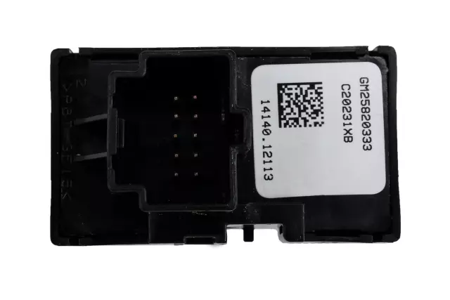 Front Passenger Side Seat Heater Switch in Ebony with Guide Ribs