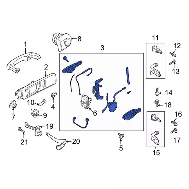 MB5Z-78219A64-F - Latch - 2020-2024 Ford Police Interceptor