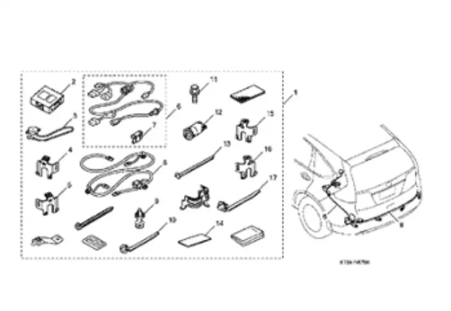 2015-2016 Honda CR-V - Back-Up Sensor Attachment