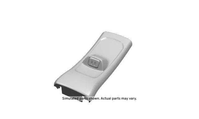 Light Ash Gray Front Floor Console Rear Trim Panel