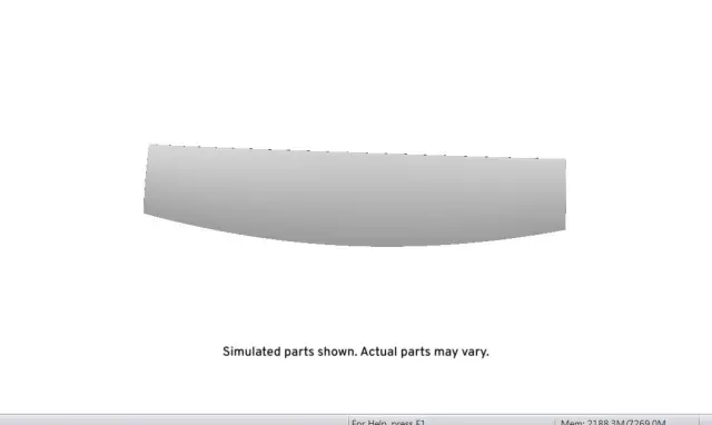 Jet Black Liftgate Upper Center Trim Panel