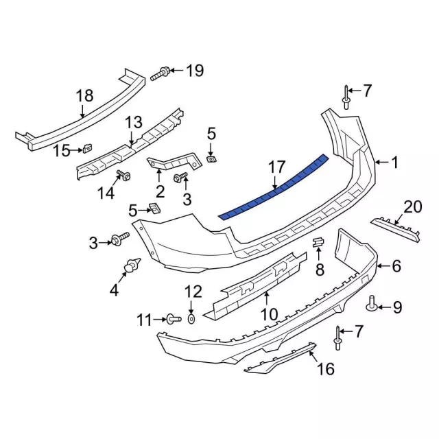 LB5Z-17B807-AA - Step Pad 2020-2025 Ford Explorer | Ford Parts Direct
