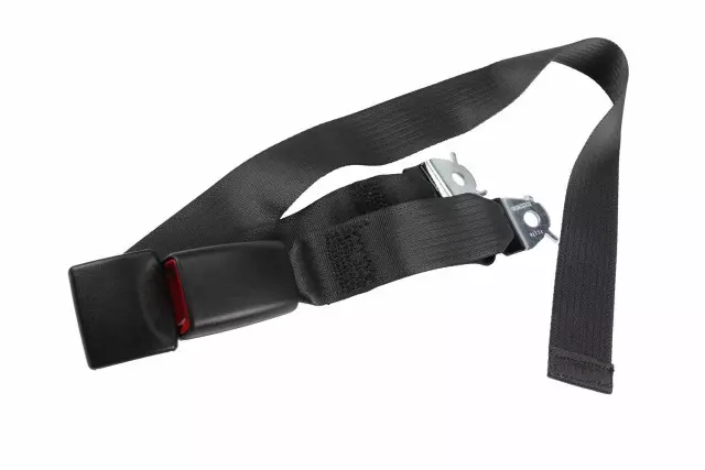 Ebony Front Center Seat Belt with Buckle and Retractor