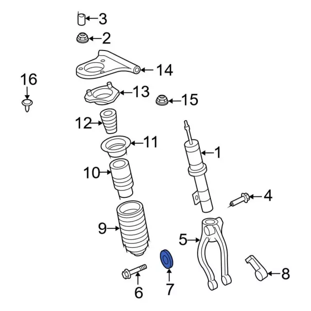 AE5Z-3F690-A Strut Mount Damper - Ford | TascaParts.com