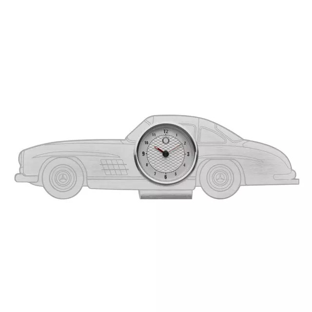 1525013-00 - Mer Mbcs Desk Clock 300SL B66041613 Silver Mercedes