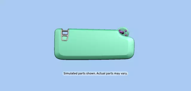 Light Titanium Driver Side Sun Visor