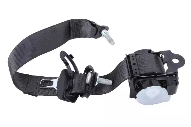 Black Rear Passenger Side Seat Belt with Retractor