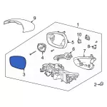 Glass Assembly - Rear View Outer Mi