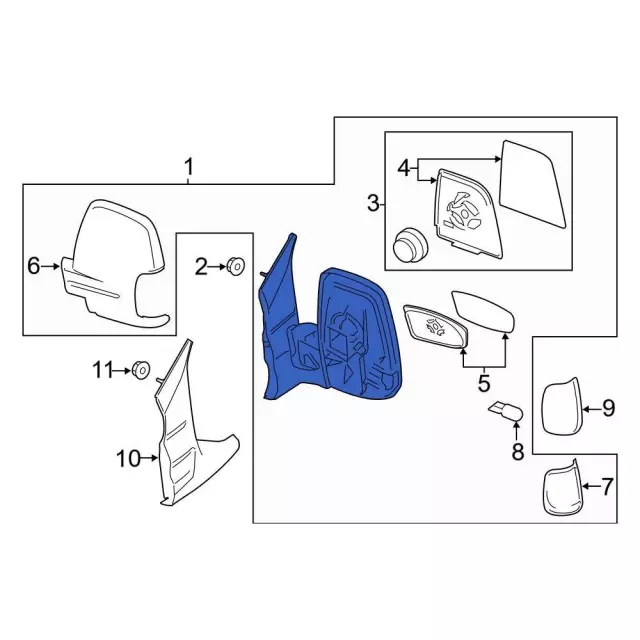 カズ　⓶ LK4Z-17683-CA - Mirror Assembly 2015-2026 Ford | Ford Parts Direct