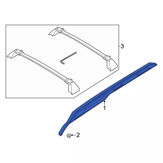 2021-2023 Ford Bronco Sport Rail M1PZ-7855107-BA | OEM Parts Online