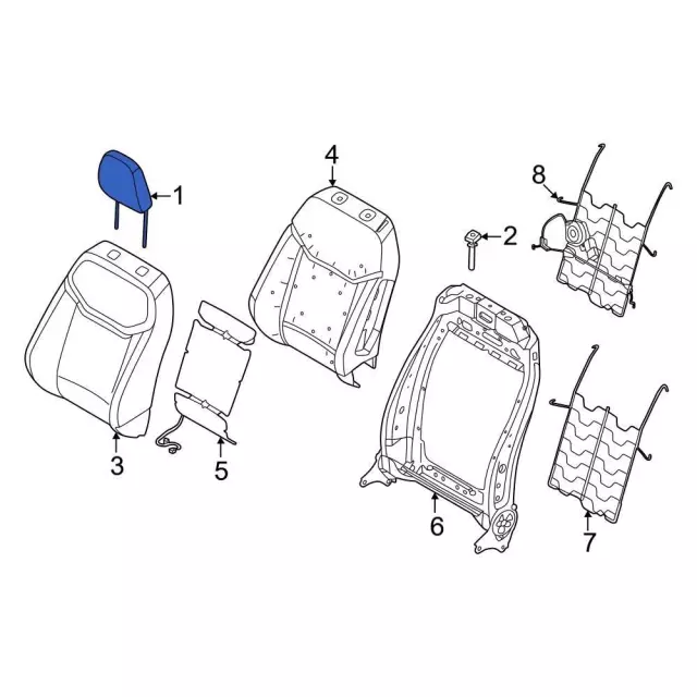 NZ6Z-26611A08-AA - Headrest 2022-2024 Ford Maverick | Ford Parts