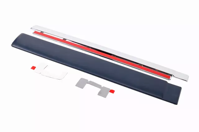 Primed Rear Passenger Side Door Center Molding with Tape