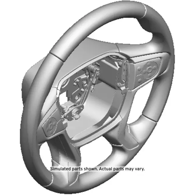 Black Steering Wheel Assembly