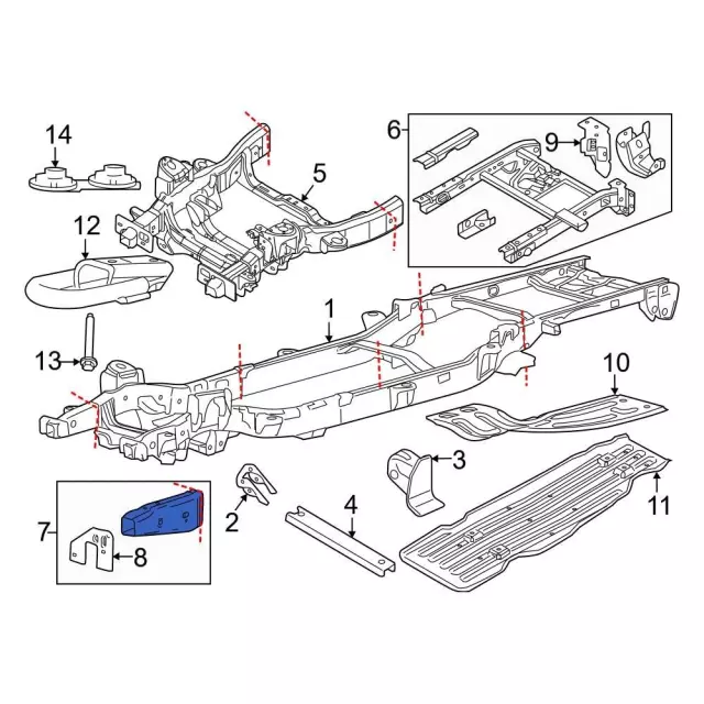 fl3z5d058b - Ford Frame Rail End | Levittown Ford Parts