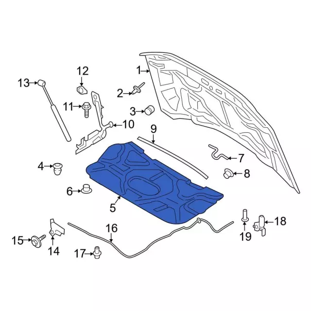 パーカー・フーディ IONSEOUL Ford 88 Hood 2023-2024 Ford Insulator pc3z16738a | TascaParts.com