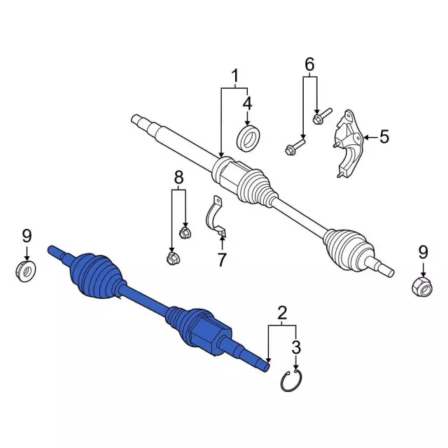 LX6Z-3B437-C - Axle Assembly 2020-2025 Ford Escape | Ford Parts Direct