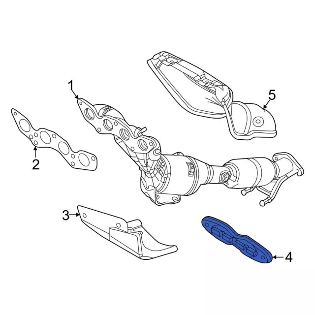 AV6Z-5K291-A - Catalytic Converter Bracket 2012-2018 Ford Focus