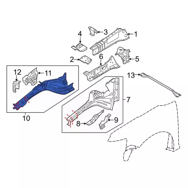 da8z7410009a - Ford Frame Side Member Assembly | Levittown Ford Parts