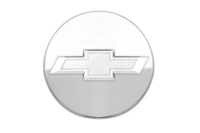 Button Style Center Cap in Chrome with Bowtie Logo