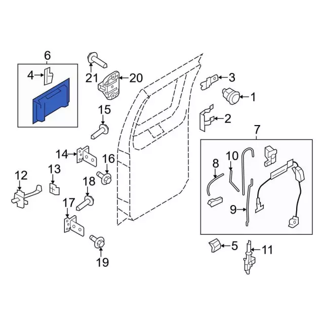 6c2z15434a20aa - Ford License Pocket | Levittown Ford Parts