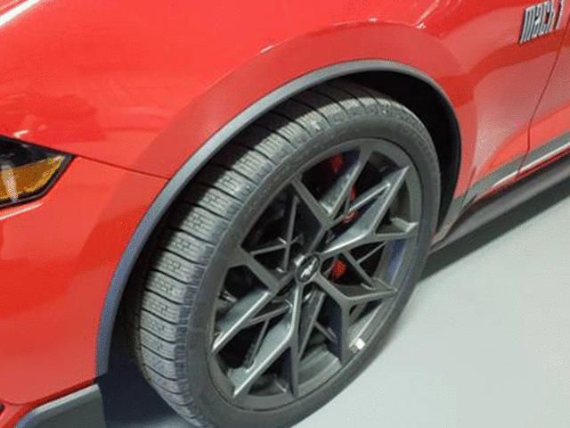 Black Wheel Lip Molding For Front Wheel - Mustang Fender Moldings