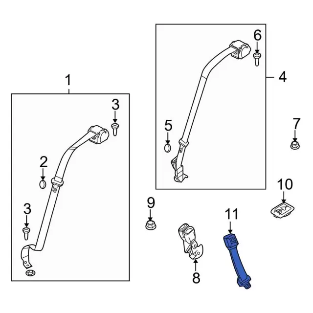 Ford OEM Genuine Seat Belt Extension 6L2Z-78611C22-AA (New Old Stock)
