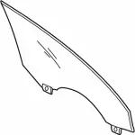 RH Passenger-Side Front Door Glass Assembly