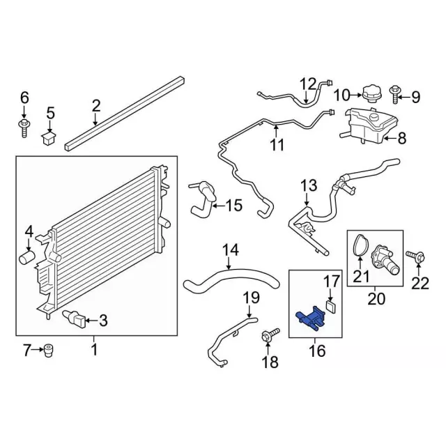6S4Z-8K556-A - Engine Coolant Outlet Flange 2003-2022 Ford | Ford