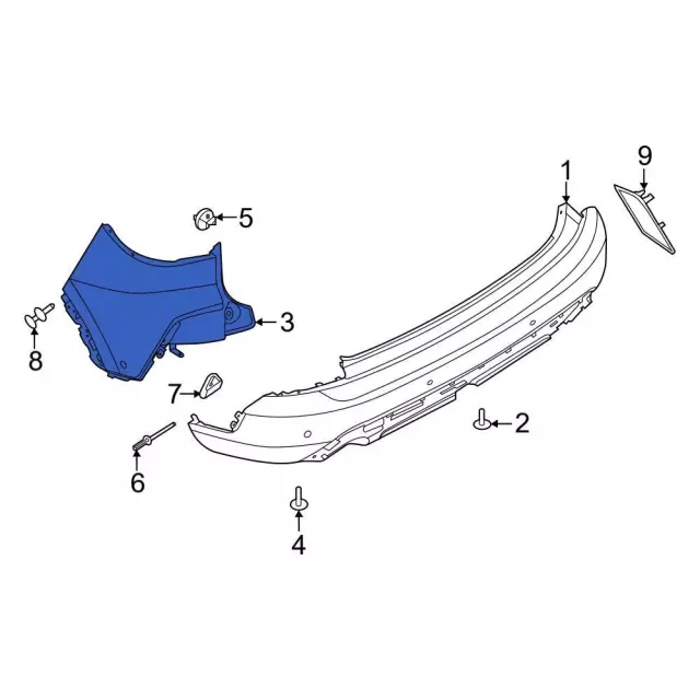 2020-2025 Ford Escape Bumper Corner Cover LJ6Z-17810-AEPTM | OEM
