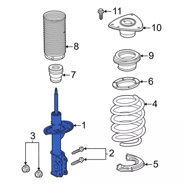2020-2026 Ford Explorer Suspension Strut LB5Z-18124-B | OEM Parts