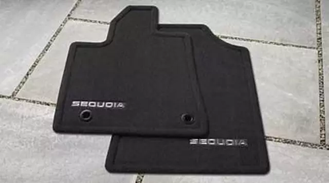 SMARTLINER Custom Fit Floor Mats For 2012-2022 Toyota Sequoia - 3 Row Liner Set (Black) - OEM Style