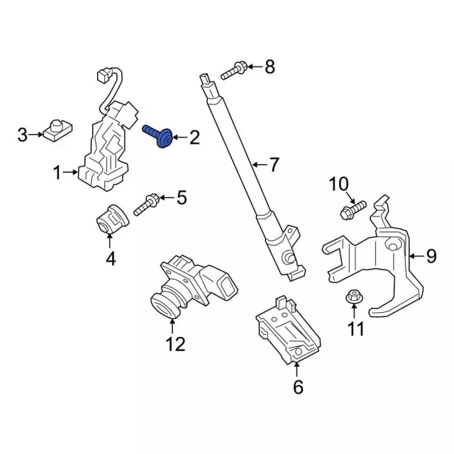 2007-2019 Ford Lift-Gate Latch Screw n807675s102 | TascaParts.com