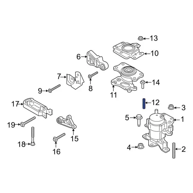 Ford W717071-S450 Automatic Transmission Mount Stud – New Part