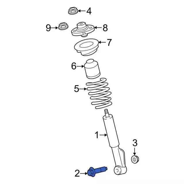 Genuine Ford F150 Front Shock To Lower Control Arm Mounting Bolt – OEM (2004-2008)